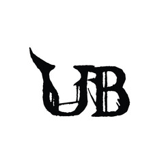 UB monogram logo design letter text name symbol monochrome logotype alphabet character simple logo