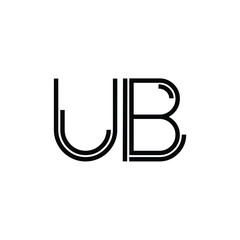 UB monogram logo design letter text name symbol monochrome logotype alphabet character simple logo