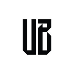 UB monogram logo design letter text name symbol monochrome logotype alphabet character simple logo