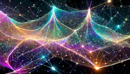 Futuristic Neural Network with Glowing Connections
