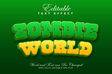 Zombie World 3D Editable Text Effect
