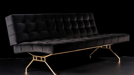 A luxurious velvet sofa