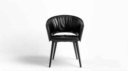 Fototapeta premium Black chair isolated on white