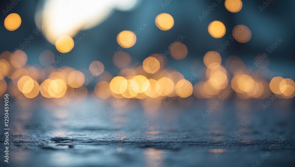 Poster bokeh abstract background featuring soft defocused lights creating a dreamy and serene ambiance with