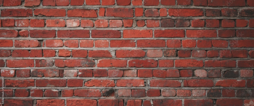 Poster classic red brick wall texture suitable for backgrounds with ample copy space for text overlay or de