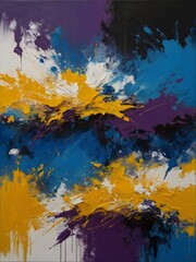 Fototapeta premium Bold Brushstrokes and Vibrant Colors in a Captivating Abstract
