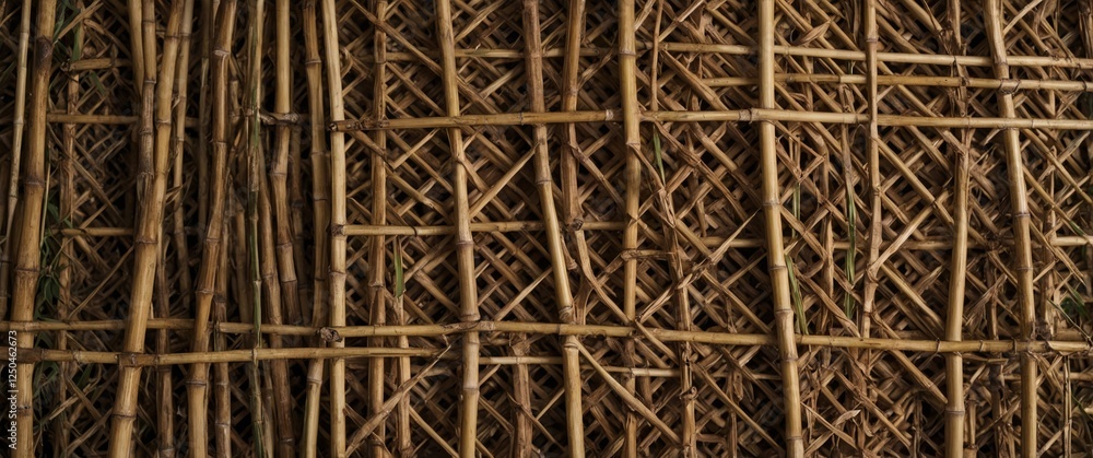 Poster textured woven bamboo background showcasing intricate patterns and natural materials ideal for desig