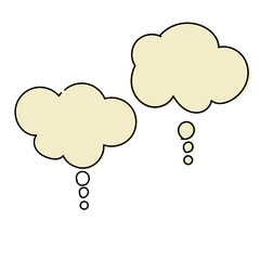  cloud for two bubble manga, speech baloon frame, speech bubble with cloud