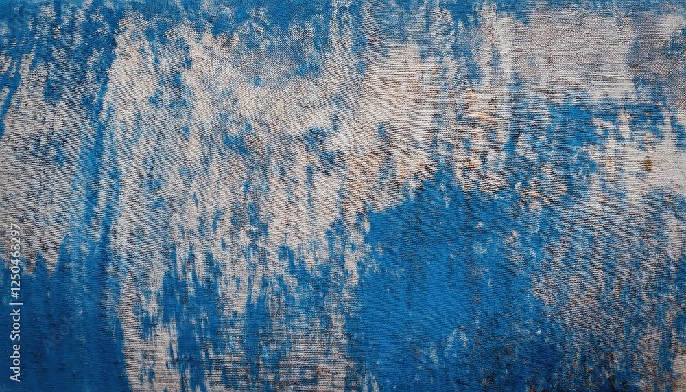 Poster textured blue weathered wall surface with peeling paint resembling abstract sky or water effect for 