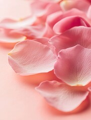 Vertical pink flower petals on background