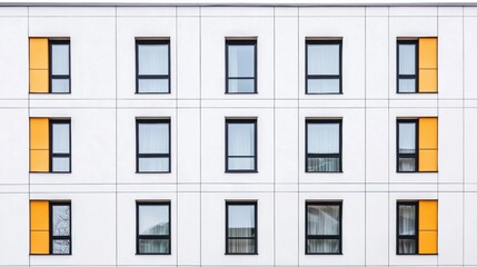 Minimalist Building Facade with Clean Lines and Neutral Color Palettes in Modern Architecture