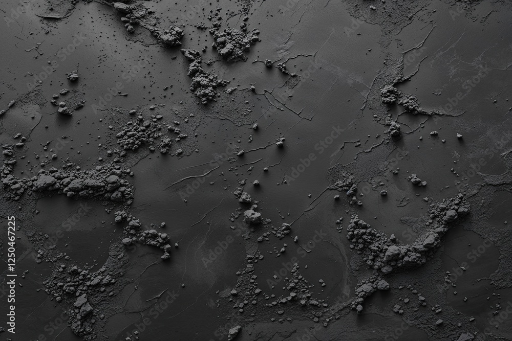 Poster abstract texture of dusty grains and marks on a charcoal backdrop