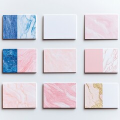 Colorful Marble Texture Business Card Mockup for Branding Purposes