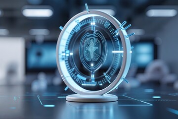 3D Render Icons for Biometric Genetics and Identification Security