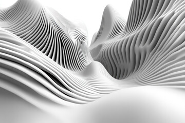 White abstract background with wavy lines.