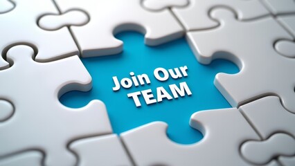 Fototapeta premium Join Our Team Puzzle: Seeking Talented Individuals to Complete the Picture