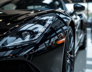 Fototapeta premium car headlight detail
