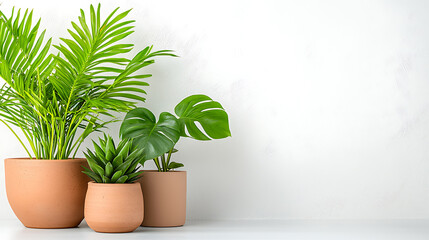 Fototapeta premium Indoor plant arrangement inspiration home decor photography minimalist close-up green living