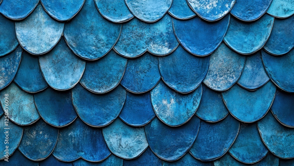 Aufkleber abstract blue scale pattern texture background. (1)