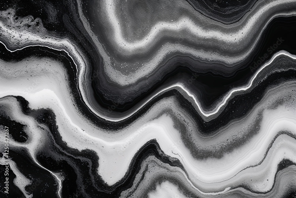 Poster stylish monochrome aesthetic with grainy noise wave texture and abstract fluid marble gradients for 