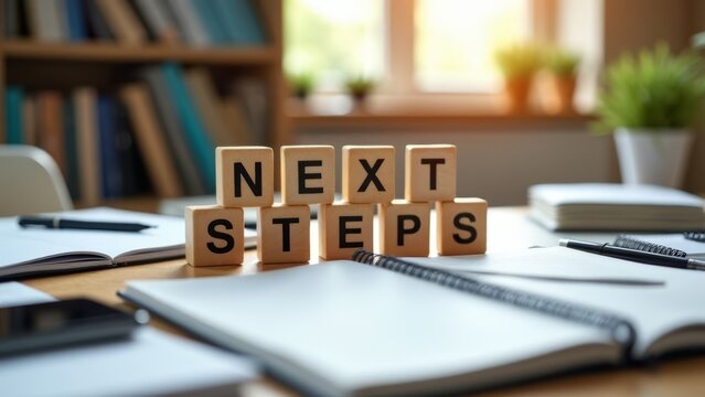 Contemplating next steps, a concept showing planning for the future