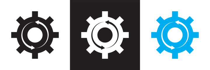 Update software icon .  System upgrade notification .  Progress install sign business concept.  isolated on white and black background. vector illustration. EPS 10