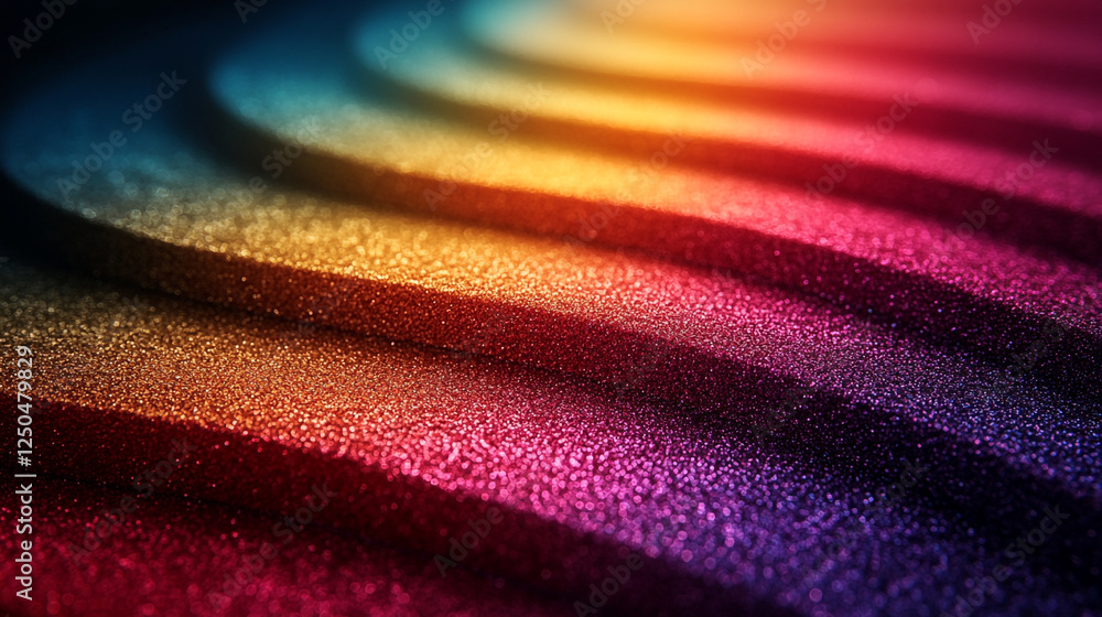 Poster abstract glittering waves colorful gradient background design texture red art gold blue shiny image