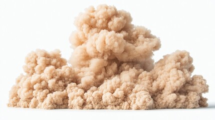 Brown Dust Cloud Burst on Light Background for Background Use