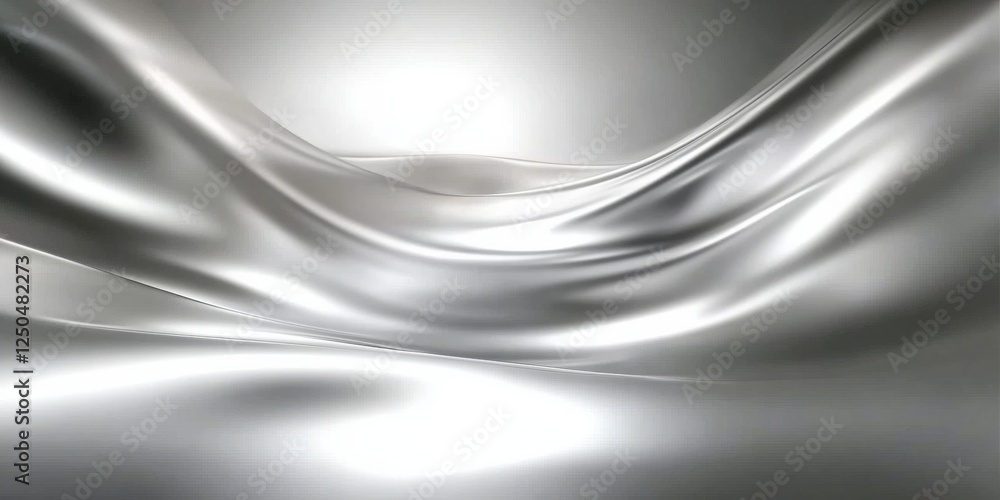 Poster smooth and flowing silver background with subtle gradients and luminous highlights for elegant desig