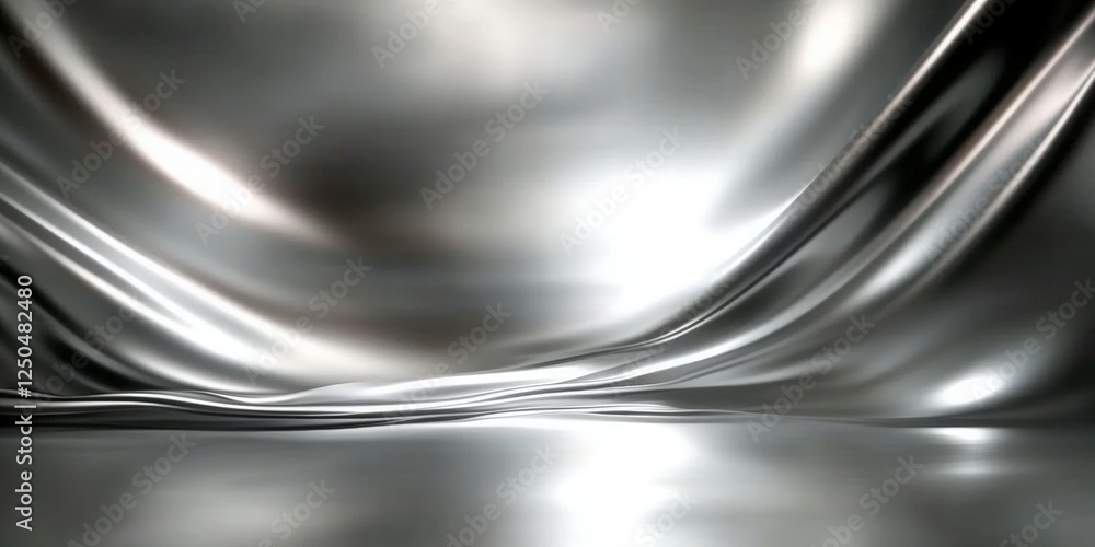 Aufkleber smooth and flowing silver background with subtle gradient for elegant and modern creative projects a