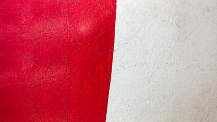 Red and white cement floor, smooth texture, red and white background, abstract background.