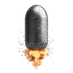 Bomb isolated on white or transparent background