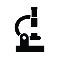 Laboratory microscope icon representing research, science, and medical diagnostics