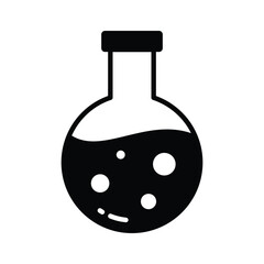 Icon of a chemical flask symbolizing medical research and testing