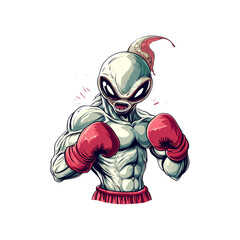 Boxer king of the ring alien fighting 