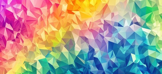 Colorful abstract geometric background with vibrant triangular patterns, copy space for text