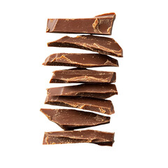 Delicious Dark Chocolate Chunks Stacked, Gourmet, Sweet Treat