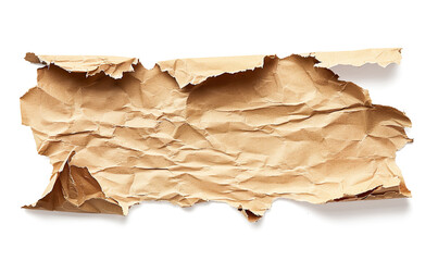 torn cardboard element frame on a transparent background