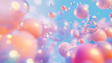 Abstract Pastel Bubbles Background