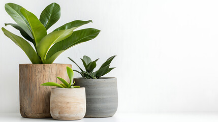 Indoor plant arrangement modern home photography minimalist setting close-up view nature aesthetics