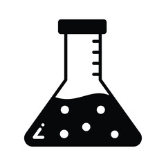 Liquid inside flask showing concept of lab experiment