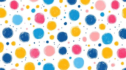 Colorful Polka Dot Seamless Pattern: Playful and Vibrant Design