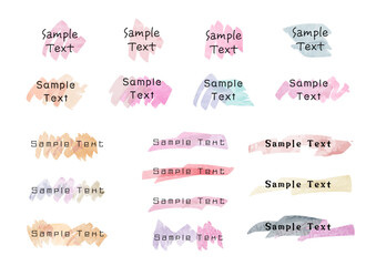 くすみカラーの水彩マーカーフレーム