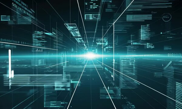 abstract technology background with binary code