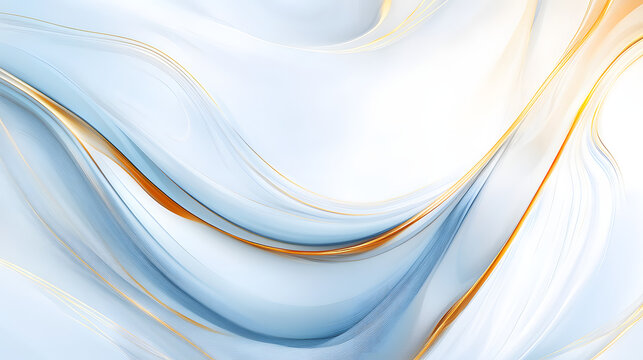 Abstract marble background with a light blue theme with gold and white lines. Abstract background for banner.