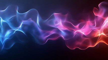 Obraz premium Abstract Glowing Particle Waves