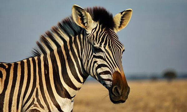zebra in the savannah