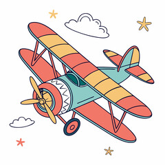 vector illustration of airplane