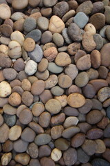 Natural Smooth River Stones Background