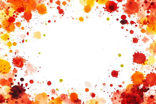 abstract colorful background with splashes isolated on white background PNG.AI GENERATED